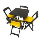 Conjunto de Mesa 120X70 mais 4 Cadeiras Dobráveis