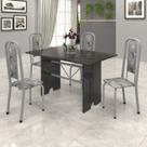 Conjunto de Mesa 120x75cm Tampo Ardósia com 4 Cadeiras Lavínea Conjunto de Mesa 120x75cm Tampo Ardósia com 4 Cadeiras Lavínea