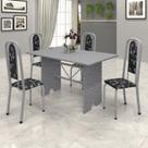 Conjunto de Mesa 120x75cm Tampo Granito com 4 Cadeiras Lavínea