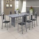 Conjunto de Mesa 180x75cm Tampo Granito com 8 Cadeiras Bianca
