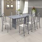 Conjunto de Mesa 180x75cm Tampo Granito com 8 Cadeiras Bianca