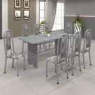 Conjunto de Mesa 180x75cm Tampo Granito com 8 Cadeiras Lavínea