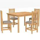 Conjunto de Mesa 4 Cadeiras 100 Madeira Maciça Itália Meneghetti
