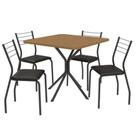 Conjunto de Mesa 4 Cadeiras Tampo MDP com Assento Estofado Creta Kappesberg
