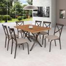 Conjunto de Mesa 6 Cadeiras Karina