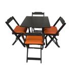 Conjunto de Mesa 70x70 + 4 Cadeiras Dobráveis Conjunto de Mesa 70x70 + 4 Cadeiras Dobráveis
