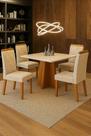 Conjunto de mesa ALICE com 4 cadeiras Olga 90X90