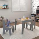 Conjunto de Mesa com 2 Cadeiras Goiania Cinza
