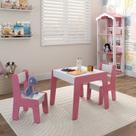 Conjunto de Mesa com 2 Cadeiras Infantil em MDF Diana