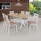Conjunto de Mesa com 6 Cadeiras Luna Clássica