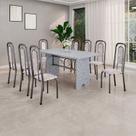 Conjunto de Mesa com 8 Cadeiras para Sala de Jantar Lara