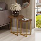 Conjunto de Mesa De Apoio Jade Sala Estar Pé de Aço Luxo Conjunto de Mesa De Apoio Jade Sala Estar Pé de Aço Luxo