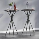 Conjunto de Mesa de Bar VASAGLE Redonda 60x60x105 cm Estrutura Metálica Conjunto de Mesa de Bar VASAGLE Redonda 60x60x105 cm Estrutura Metálica