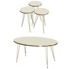 Conjunto De Mesa De Centro 4 Peças - Bege Claro