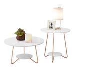 Conjunto de Mesa de Centro e Apoio Liz Ej Moveis Varias Cores