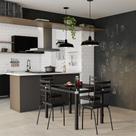 Conjunto de Mesa de Cozinha com 4 Lugares Musa Preto