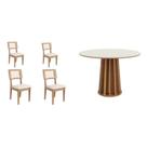 Conjunto de Mesa de Jantar com 4 Cadeiras