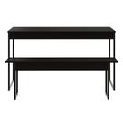 Conjunto de Mesa de Jantar com Banco Studio Preto