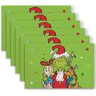 Conjunto de Mesa de Natal DAZONGE - 6 Peças Laváveis (Verde)