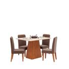 Conjunto de Mesa DJ Móveis Dulce Com 4 Cadeiras Lia Conjunto de Mesa DJ Móveis Dulce Com 4 Cadeiras Lia