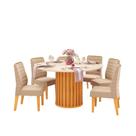 Conjunto de Mesa DJ Móveis New Viena Com 6 Cadeiras Ondina Conjunto de Mesa DJ Móveis New Viena Com 6 Cadeiras Ondina