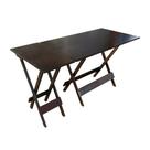 Conjunto de Mesa Dobrável 120x70 em Madeira Maciça com Mesa Aparador - Imbuia Conjunto de Mesa Dobrável 120x70 em Madeira Maciça com Mesa Aparador - Imbuia