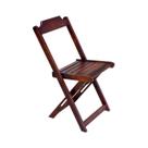 Conjunto de Mesa Dobrável 70x70 em Madeira Maciça com 4 Cadeiras - Imbuia Conjunto de Mesa Dobrável 70x70 em Madeira Maciça com 4 Cadeiras - Imbuia