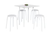 Conjunto de Mesa Dobrável com 4 Banquetas Expert Branco