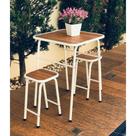 Conjunto De Mesa E 2 Bancos Branco P/ Área Externa Jardim Conjunto De Mesa E 2 Bancos Branco P/ Área Externa Jardim