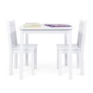 Conjunto de mesa e 2 cadeiras para crianças Humble Crew White Wood Conjunto de mesa e 2 cadeiras para crianças Humble Crew White Wood