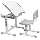 Conjunto de mesa e cadeira para crianças VIVO, ajustável em altura, cinza