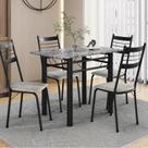Conjunto de Mesa e Cadeiras 77cm X 100cm Palma