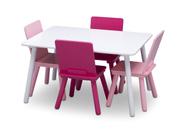 Conjunto de mesa e cadeiras Delta Children branco/rosa de 3 anos ou mais