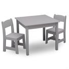 Conjunto de mesa e cadeiras Delta Children MySize Grey, conjunto de 3 peças