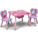 Conjunto de mesa e cadeiras Delta Children Peppa Pig com armazenamento
