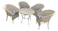 Conjunto De Mesa E Cadeiras Para Jardim Área Externa Interna