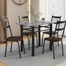 Conjunto de Mesa e Cadira Assento em Madeira Palma