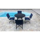 Conjunto de Mesa em Corda Náutica - 4 Cadeiras + 1 Mesa