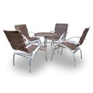 Conjunto de Mesa Estocolmo - 4 Cadeiras + 1 Mesa