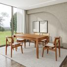 Conjunto de Mesa Extensível Retangular Tarsila Yescasa com 6 Cadeiras Verõnica Conjunto de Mesa Extensível Retangular Tarsila Yescasa com 6 Cadeiras Verõnica