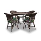 Conjunto de Mesa Fibra Sintética Arcobalena - 4 Poltronas + 1 Mesa - Tecido Acordes