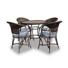 Conjunto de Mesa Fibra Sintética Arcobalena - 4 Poltronas + 1 Mesa - Tecido Alanta