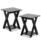 Conjunto de mesa final Furinno Modern Simplistic, pacote com 2 unidades de café expresso