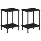 Conjunto de mesa final HOOBRO BB09BZP201 com prateleiras de armazenamento de 2 camadas