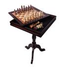 Conjunto de mesa GSE Wooden 3 em 1 para damas de xadrez e gamão