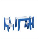 Conjunto de Mesa Infantil com 2 Cadeiras MDF Diana Ofertamo Branco/Azul