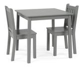 Conjunto de Mesa Infantil de Madeira com 2 Cadeiras Humble Crew Cinza Conjunto de Mesa Infantil de Madeira com 2 Cadeiras Humble Crew Cinza