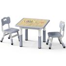 Conjunto de Mesa Infantil e 2 Cadeiras Brelley Ajustável 60x60cm