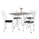 Conjunto De Mesa Itália New Com 4 Cadeiras 1,00m Artefamol
