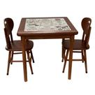 Conjunto de Mesa Jantar Fast food Branco com 2 cadeiras - DG Móveis Conjunto de Mesa Jantar Fast food Branco com 2 cadeiras - DG Móveis